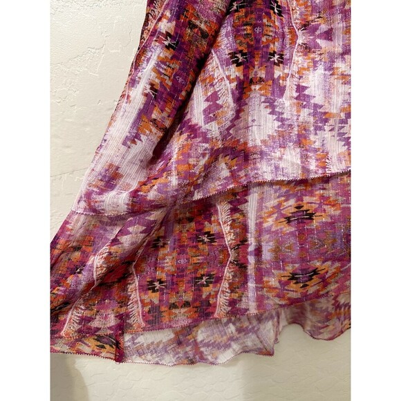 Ana Womans Layered Top Size XL Boho Western Aztec Beachy Hippie Festival Y2K - Picture 9 of 13